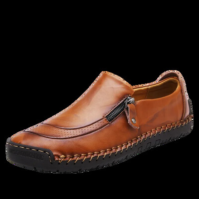 Nove modne ručno šivane poslovne ležerne kožne cipele s okruglim prstima, mekim potplatom, udobne cipele za van, svestrane cipele za hodanje