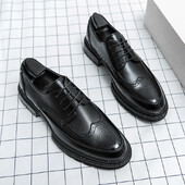 Pantofi barbati din piele, marca italiana, versatili pentru afaceri, tinute formale, casual, maro de calitate superioara, pantofi bloc clasici.