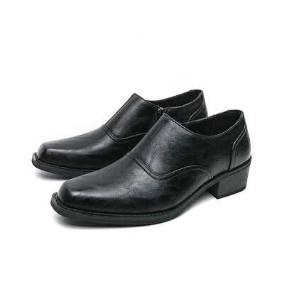 Винтидж мъжки кожени обувки на марката за официално облекло, бизнес рокля, работни обувки, мъжки големи обувки с квадратни пръсти, дерби обувки 38-46