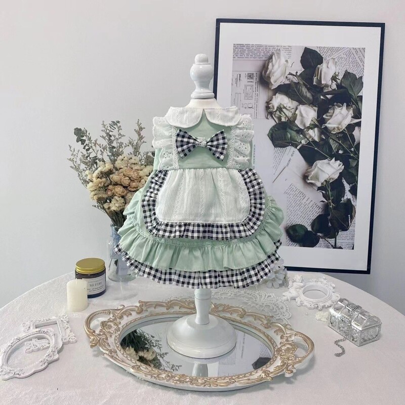 Lemmikloomateenija Armas ruuduline koer kass Printsess armas kassiriided kassikoerad printsessikleit kutsikariided koerariided väikestele koertele