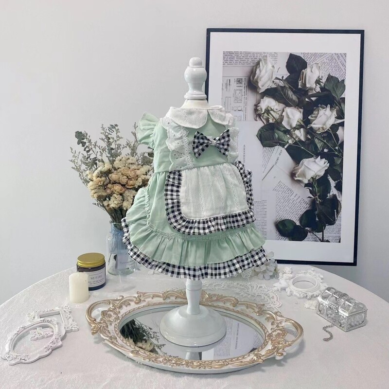 Lemmikloomateenija Armas ruuduline koer kass Printsess armas kassiriided kassikoerad printsessikleit kutsikariided koerariided väikestele koertele