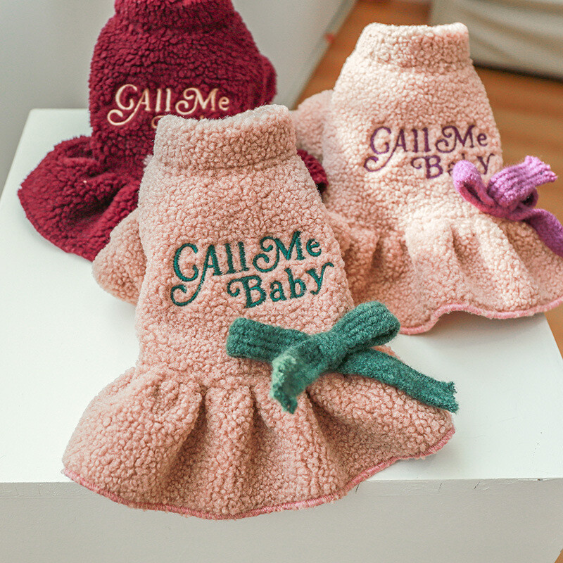 Tople haljine za pse za male pse Zimska haljina za štene, mačka, suknja, čivava, malteške maskote, odjeća, odjeća, roupa cachorro