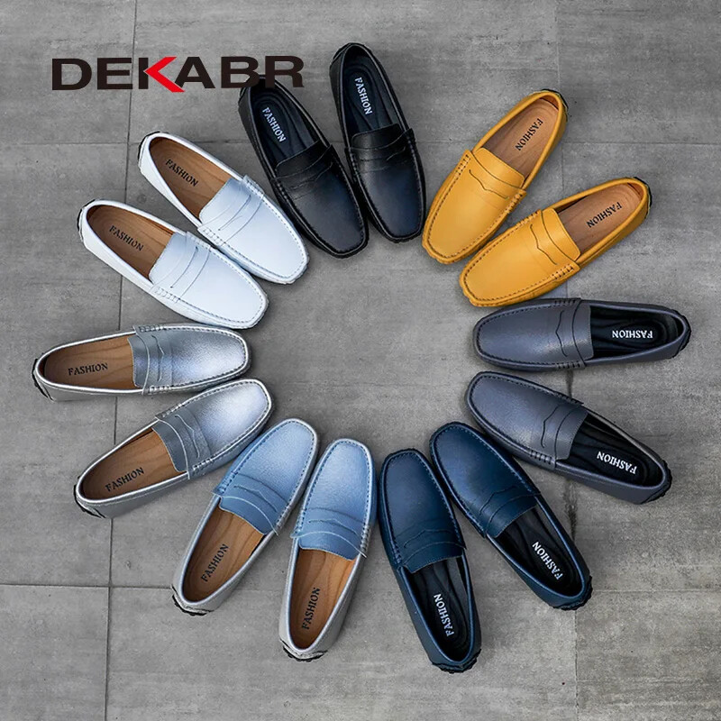 DEKABR Loafers Cipele Muške modne cipele Novo proljeće Udobne muške ravne mokasine Klasične originalne kožne muške cipele za slobodno vrijeme