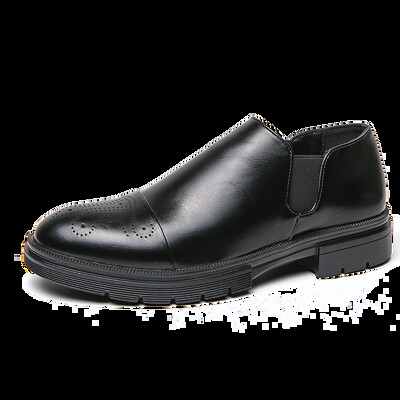 Нова мода Мъжки мокасини от естествена кожа Боти до глезена Мъжки ежедневни ръчно изработени официални обувки с приплъзване на броги Мокасини за бизнес срещи