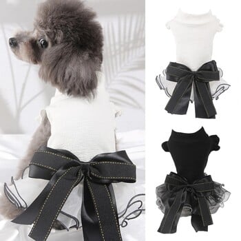 Ρούχα Puppy Pretty Big με φιόγκο και κόμπο Puppy Clothes Anti-friction Dog Dress فستا فساتين 드레스