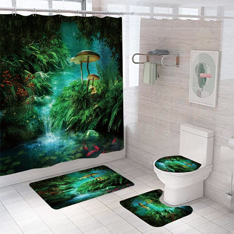 Vannitoa kardin, polüester veekindel dušikardina komplekt