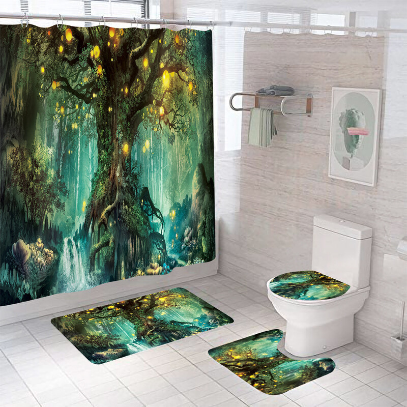 Vannitoa kardin, polüester veekindel dušikardina komplekt