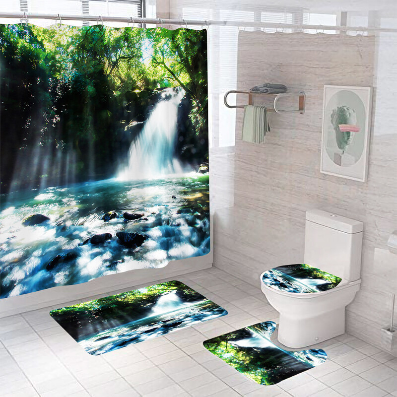 Vannitoa kardin, polüester veekindel dušikardina komplekt