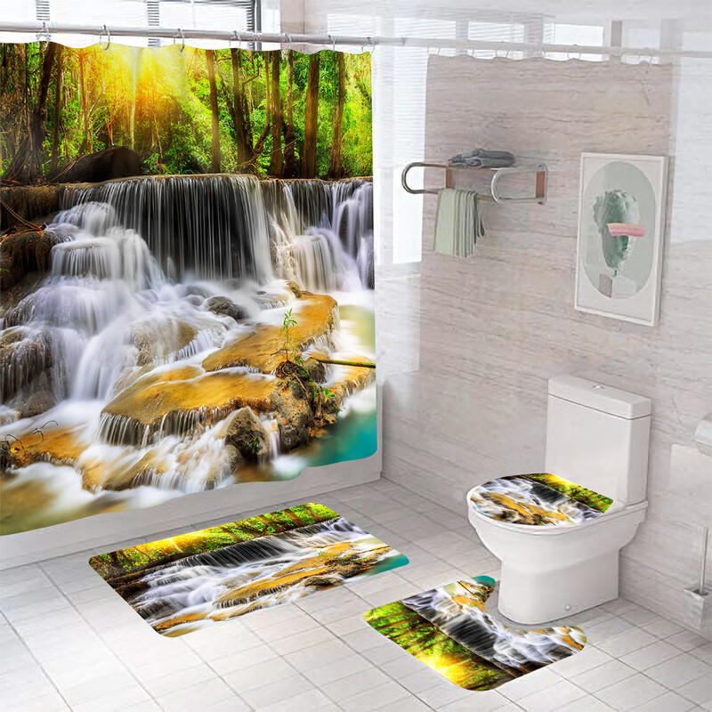 Vannitoa kardin, polüester veekindel dušikardina komplekt