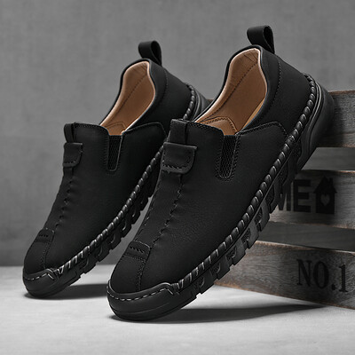 Muške prozračne ležerne kožne natikače Udobne natikače Mekane mokasine Penny za muškarce Lagane muške cipele za čamac