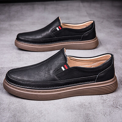 Proljetne luksuzne natikače Muške natikače s debelim potplatom Modne poslovne formalne kožne cipele za slobodno vrijeme na otvorenom s debelim potplatima