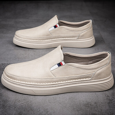 Proljetne luksuzne natikače Muške natikače s debelim potplatom Modne poslovne formalne kožne cipele za slobodno vrijeme na otvorenom s debelim potplatima