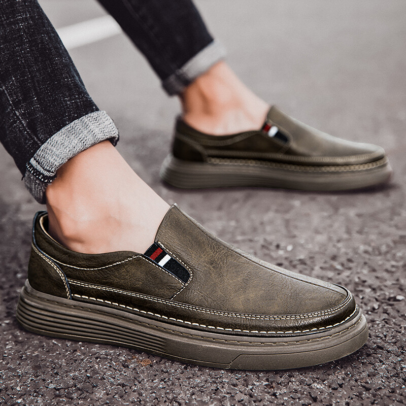 Proljetne luksuzne natikače Muške natikače s debelim potplatom Modne poslovne formalne kožne cipele za slobodno vrijeme na otvorenom s debelim potplatima
