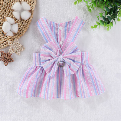 Ogoljena haljina za pse Ljetne haljinice s pojasom bez povlačenja Odjeća s mašnama Odjeća za mačke i pse za male pse Chihuahua Suknja za kućne ljubimce Zelena