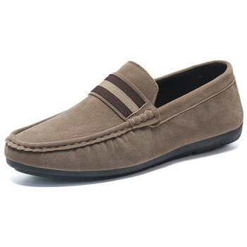 Ανδρικά casual loafers, ευέλικτα παπούτσια με μαλακή σόλα, μονόποδα casual ανδρικά δερμάτινα παπούτσια, ελαφριά αντιολισθητικά παπούτσια για σκάφος