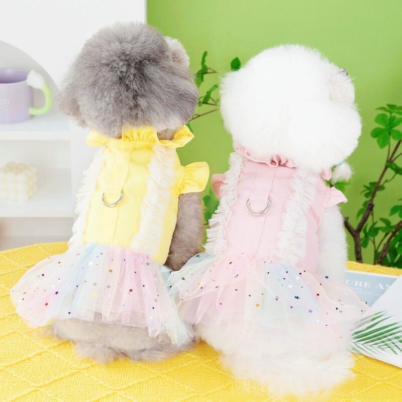 Modna haljina za pse Odjeća za slatke pse Ljetno štene Suknja princeze Slatka mačka Haljina Kostimi mačića ljubimaca Vjenčanica psa Chihuahua