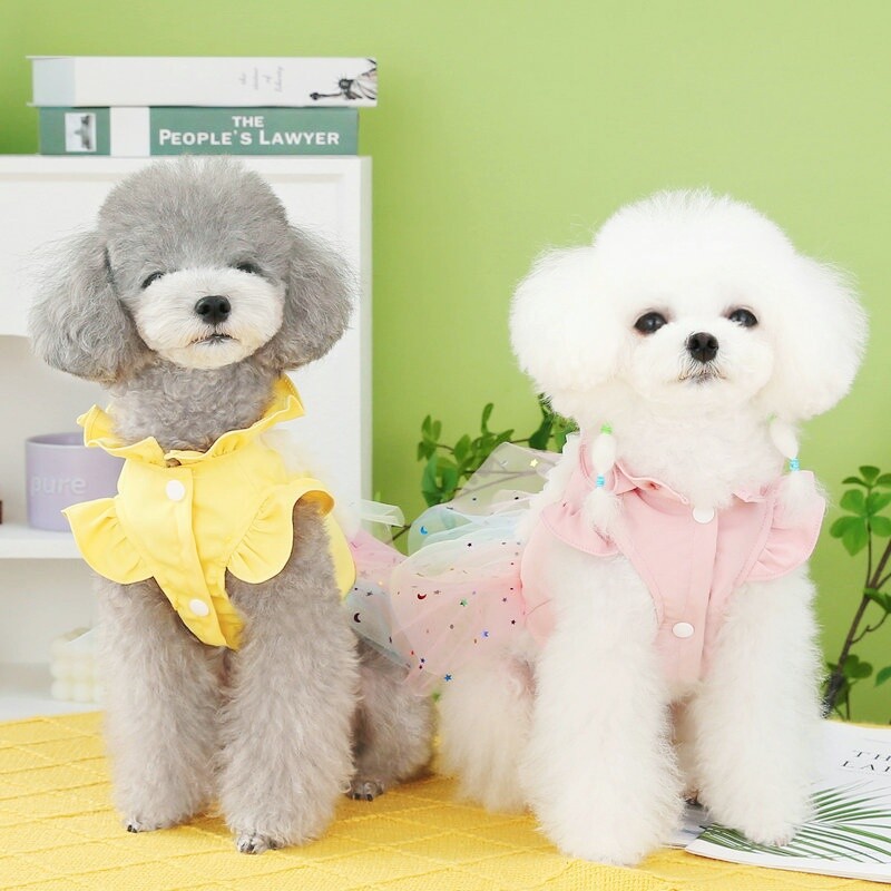 Modna haljina za pse Odjeća za slatke pse Ljetno štene Suknja princeze Slatka mačka Haljina Kostimi mačića ljubimaca Vjenčanica psa Chihuahua