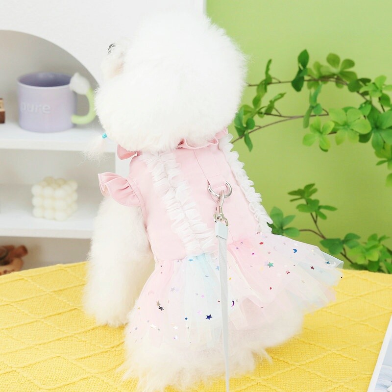 Modna haljina za pse Odjeća za slatke pse Ljetno štene Suknja princeze Slatka mačka Haljina Kostimi mačića ljubimaca Vjenčanica psa Chihuahua