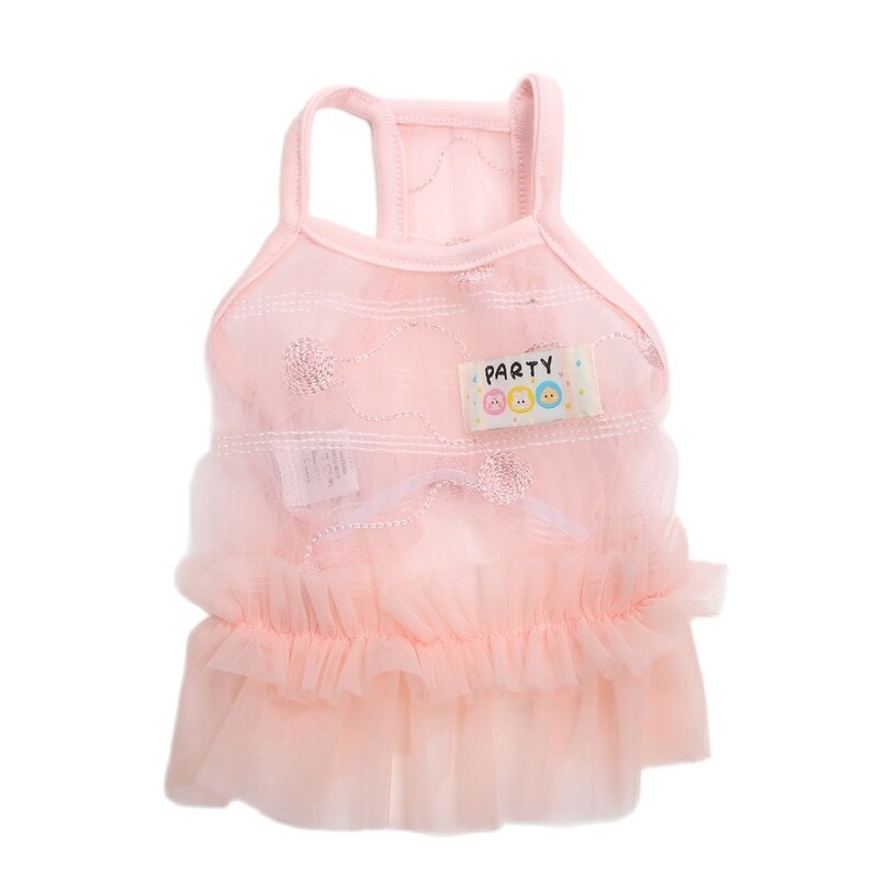 Princess Dog Cat Dress Suknja Dizajn od šifona i čipke Pet Puppy Proljetno/ljetna odjeća