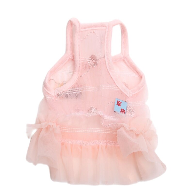 Princess Dog Cat Dress Suknja Dizajn od šifona i čipke Pet Puppy Proljetno/ljetna odjeća