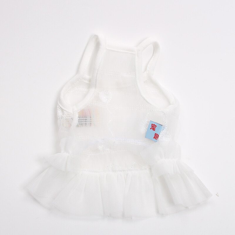 Princess Dog Cat Dress Suknja Dizajn od šifona i čipke Pet Puppy Proljetno/ljetna odjeća