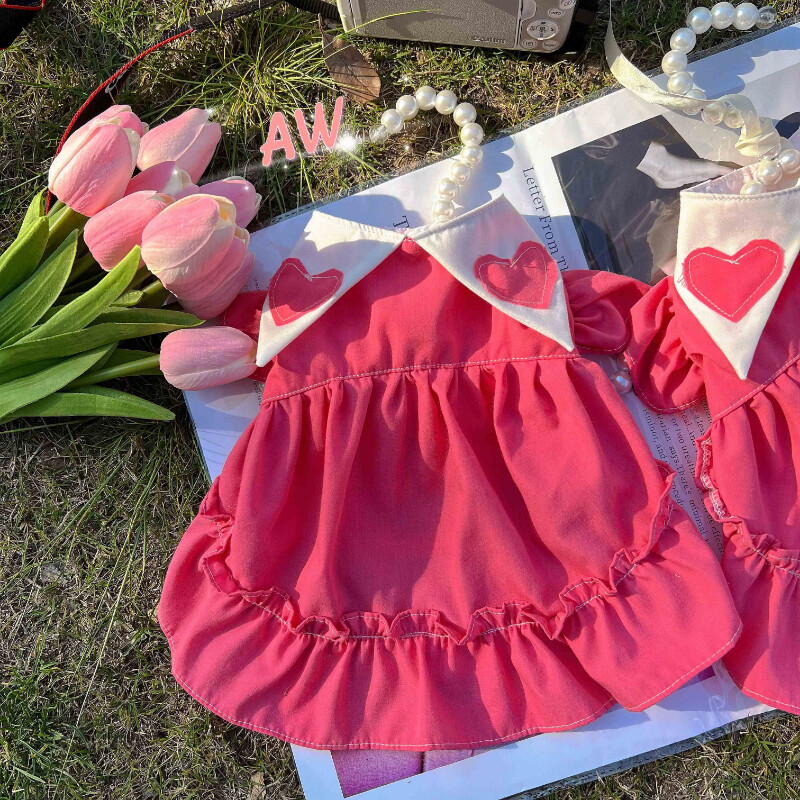 Mood Südakleit Kutsikas Koer Riided Armsad Väikesed Koerad Riietus Lemmikloomarõivad Armsad Kevadsuvi Roosa Tüdrukute Hingav Puudel