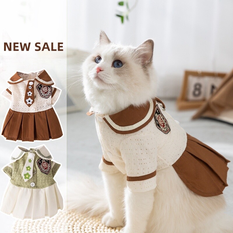 Slatka odjeća za pse Ljetna prozračna ljupka odjeća za mačke za mačke Ragdoll Puppy Yorkshire Male mačke Odjeća za pse Odjeća za kućne ljubimce