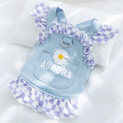 Luksuzna suknja za pse Traper haljina za kućne ljubimce za malog psa Slatki psić Suknja princeze Modna haljina za mačke Haljina s rukavima za ljubimce Odjeća za pse