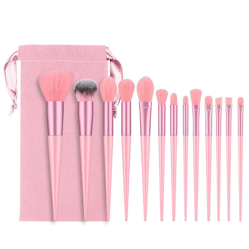 Beauty Sijiqing Soft Bristle makiažo šepetėlių rinkinys 13vnt skaistalai, akių šešėliai, maskuoklis, makiažo pagrindas ir pudrą paryškinantis šepetėlis