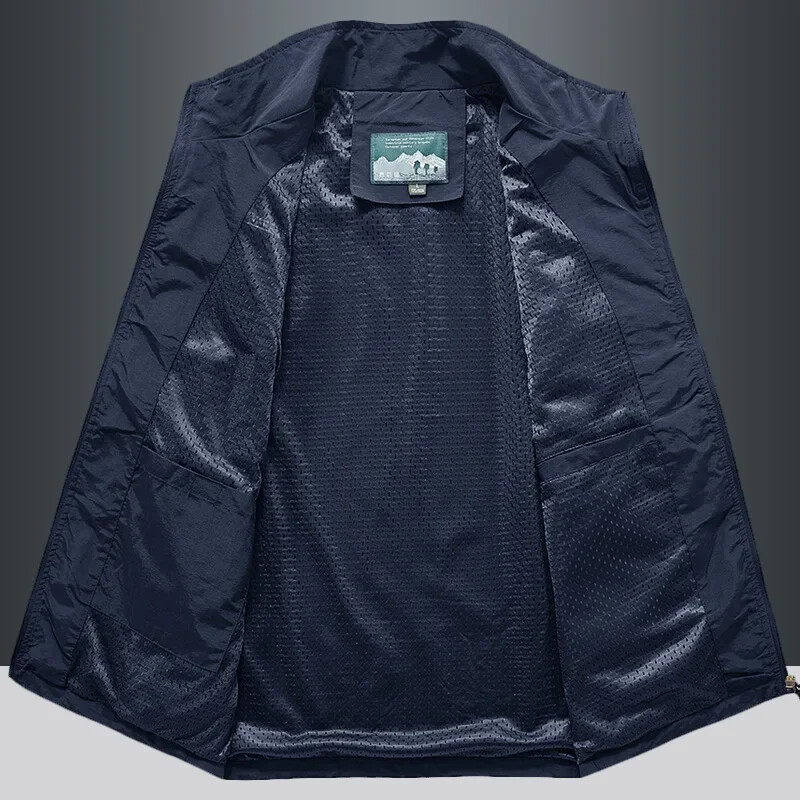 Proljetni trend 2023. Novi ležerni prsluk za van, muški proljetni i jesenski radni prsluk s više džepova, kaput