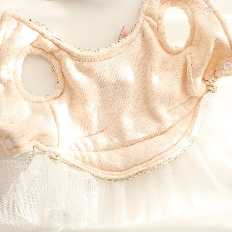 Čipkana haljina za pse za kućne ljubimce Luksuzna odjeća za pse Tutu suknja Princess paperjasta suknja Pamučna odjeća Odjeća za kućne ljubimce