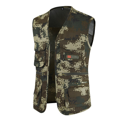 Ανδρικό γιλέκο μόδας 2020 με λαιμόκοψη αμάνικο τσέπη παραλλαγής μεγάλου μεγέθους XL-4XL Casual, αναπνέον, ανδρικό μπουφάν που πλένεται