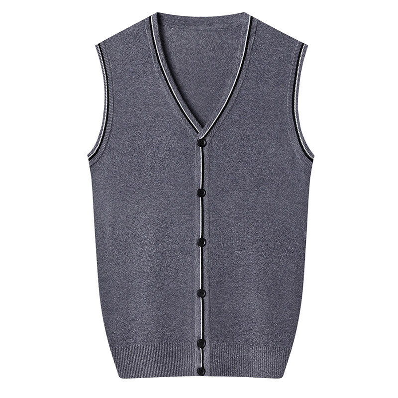 Jesenski muški poslovni ležerni pleteni prsluk Klasični stil Kontrast boja Vuneni prsluk bez rukava Džemper Muška marka odjeće