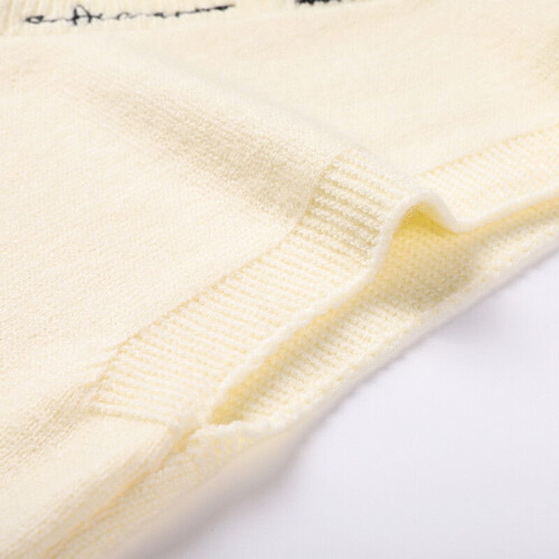 Muški pleteni prsluk u korejskom stilu, džemper bez rukava, plus veličina, 100 kg patchwork pulover s V izrezom za jesen i zimu 00026