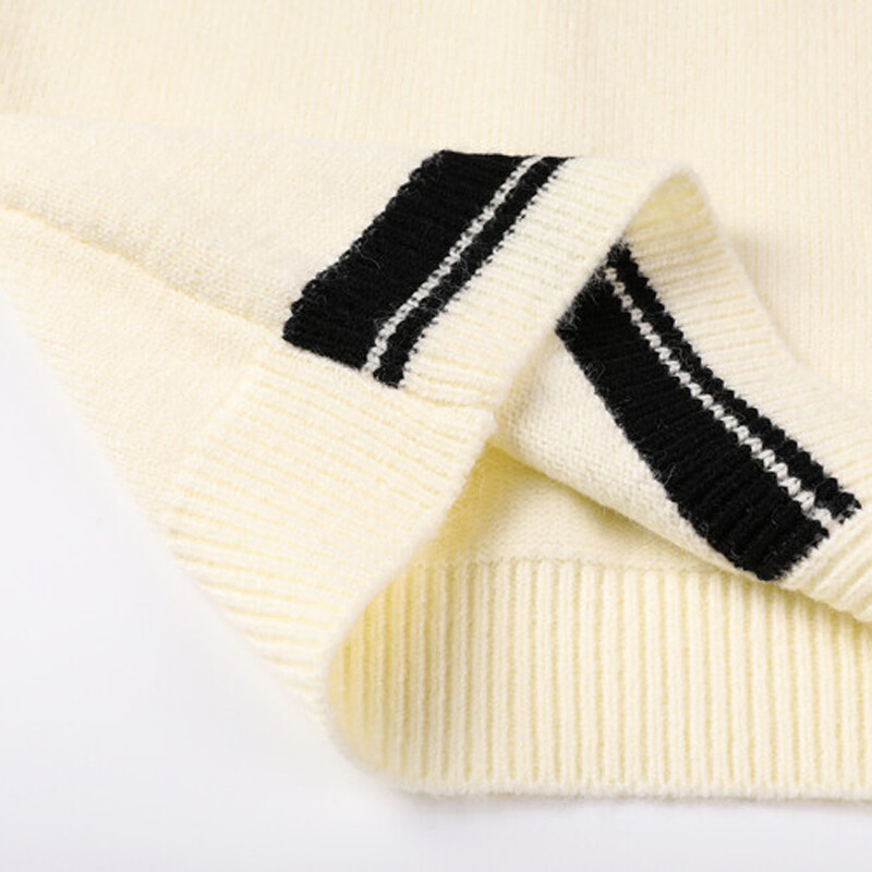 Muški pleteni prsluk u korejskom stilu, džemper bez rukava, plus veličina, 100 kg patchwork pulover s V izrezom za jesen i zimu 00026