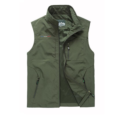 Proljetno ljeto prozračni prsluk s mnogo džepova Muški prsluk s džepovima na otvorenom Muška fotografska taktička velika jakna bez rukava