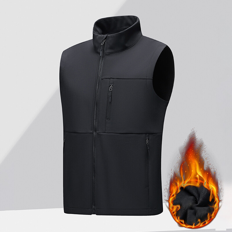 Soft shell debeli prsluk muška jesenska i zimska radna odjeća plišana jakna vodootporna bez rukava otporna na vjetar sportski prsluk za trčanje