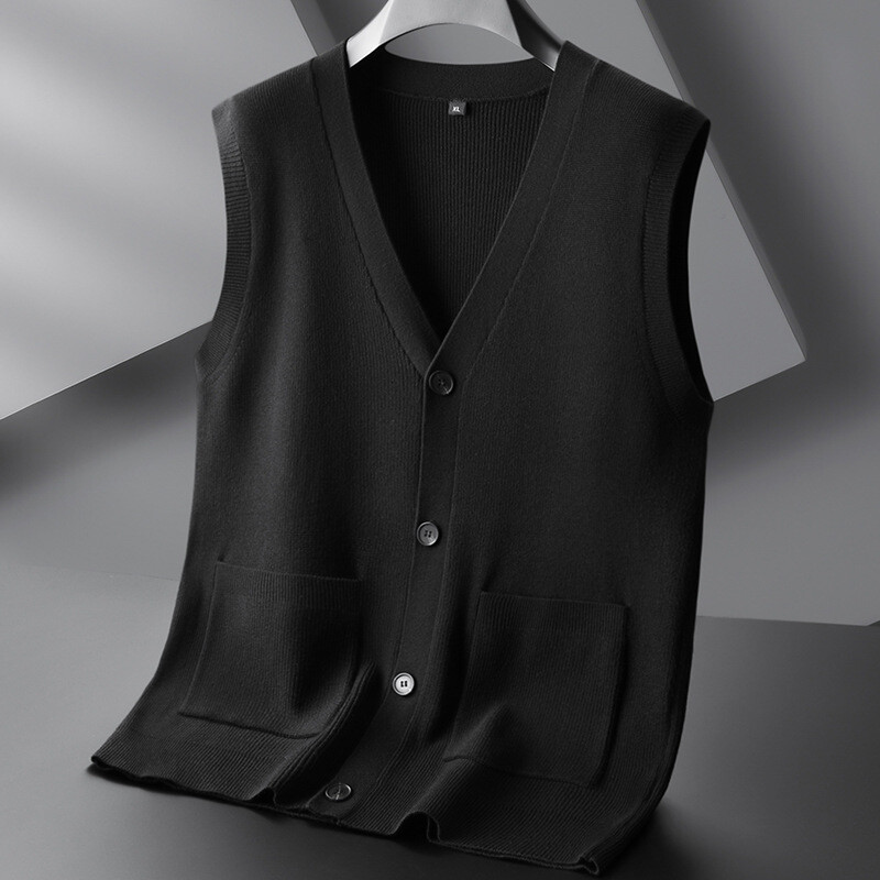 New Arrival Fashion Suepr suur sügisene meeste V-kaelusega kootud kardigan Vest Fashion kampsun, suur suurus XL 2XL 3XL 4XL 5XL 6XL 7XL