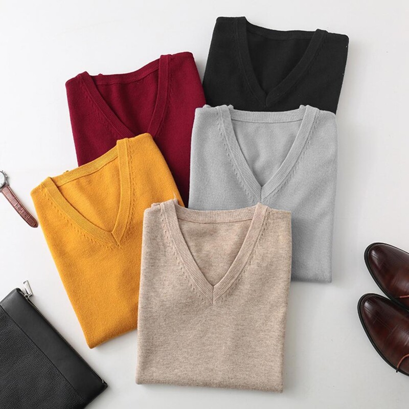 Pleteni prsluk Džemper Jednostavan muški Jesen Zima Pleteni prsluk Zgodan prsluk Prsluk Džemper Vest Gornja odjeća za slobodno vrijeme Pulover