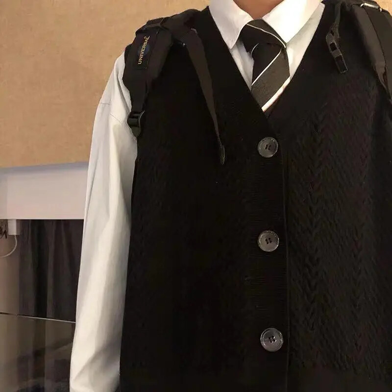 Muška odjeća Prsluk bez rukava Pleteni džemperi za muškarce Dugmad Kardigan s prorezom Crveni prsluk Velika pletiva velike veličine X Novo u topovima