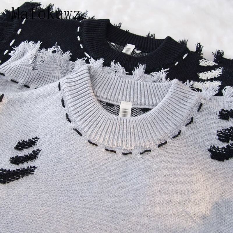 Američki stil Destroyed Raw Edge Vest pulover Muški High Street široki ležerni osobni veste bez rukava Muška odjeća