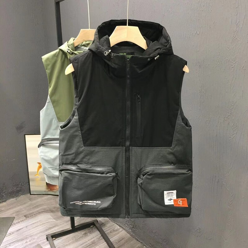 Muška jakna bez rukava Preveliki korejski modni prsluk Džepni vojni taktički prsluk Proljeće Jesen Gornji kaputi