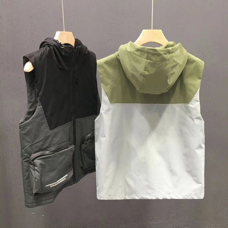 Muška jakna bez rukava Preveliki korejski modni prsluk Džepni vojni taktički prsluk Proljeće Jesen Gornji kaputi