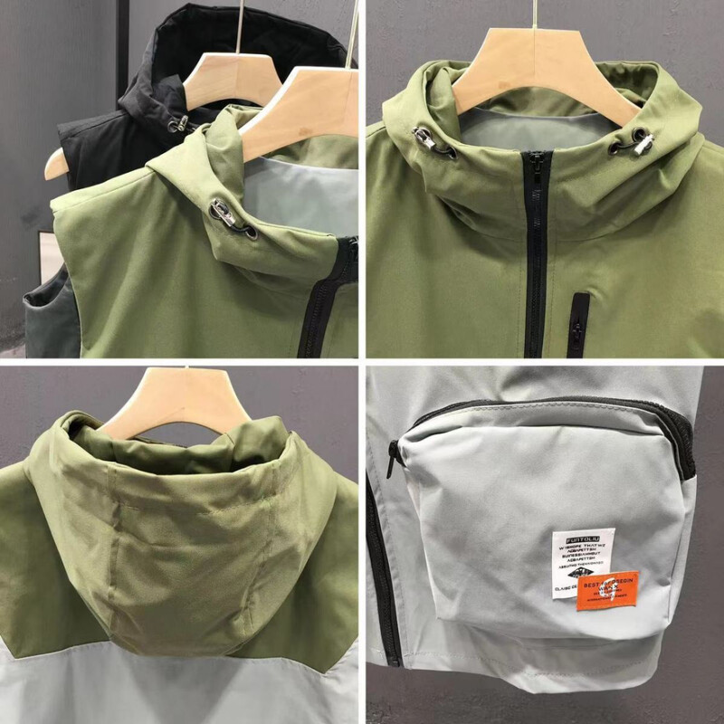 Muška jakna bez rukava Preveliki korejski modni prsluk Džepni vojni taktički prsluk Proljeće Jesen Gornji kaputi