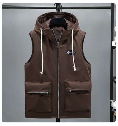 Novi podstavljeni prsluk Plus Fat Plus Size Casual korejski prsluk Radna odjeća Modna studentska muška jesen zima Fat Plus veliki patentni zatvarač