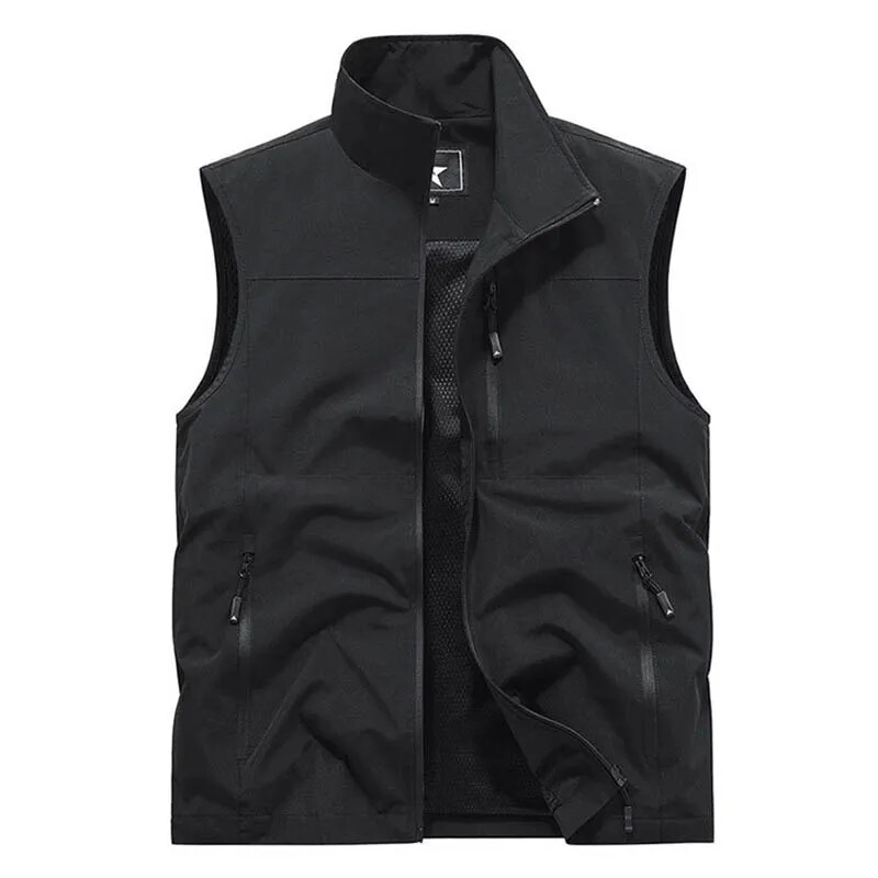 MUŠKI PRSLUK Taktička muška ribolovna odjeća s više džepova Lovačka penjačka jakna bez rukava velike veličine Muški ljetni radni prsluk