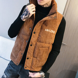 Crocodile brand Muški prsluk Samt prsluk Zimska jakna bez rukava Muški pamučni prsluk debeli Puni prsluk bez rukava Muški