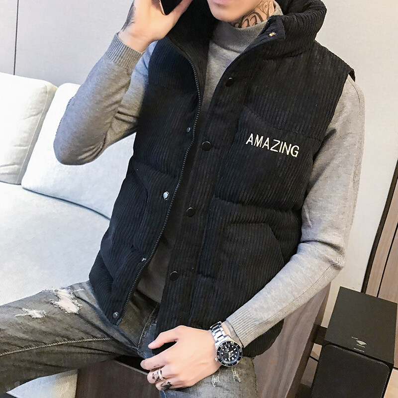 Crocodile brand Muški prsluk Samt prsluk Zimska jakna bez rukava Muški pamučni prsluk debeli Puni prsluk bez rukava Muški