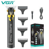 Mașină de tuns VGR Mașină de tuns profesională Mașină de tuns fără fir pentru bărbați Mașină de tuns din metal pentru bărbați V-082