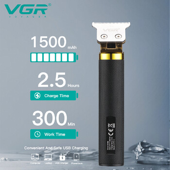 VGR Hair Trimmer Professional Hair Cutting Machine Barber Cordless Haircut Machine Hair Clipper Metal Trimmer for Men V-082